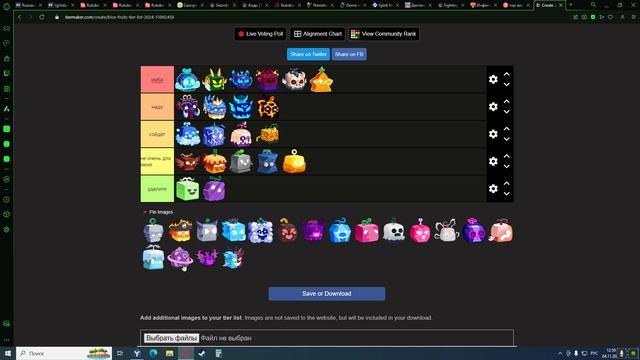 оцениваю фрукты на которых я играл и хотел поиграть