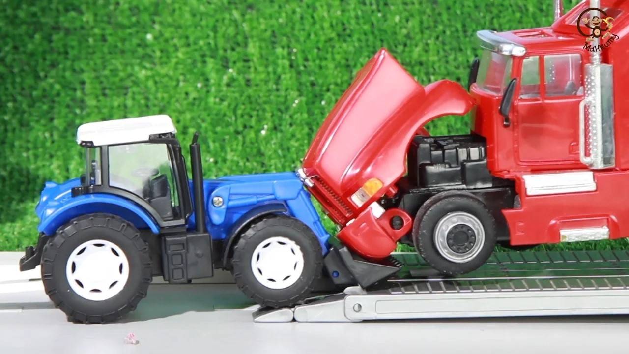 Мультик про машинки. Трактор, эвакуатор, тягач. МанкиМульт смотреть онлайн