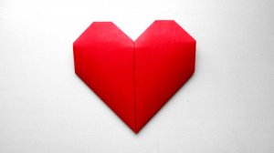 Сердце из бумаги. Оригами сердечко