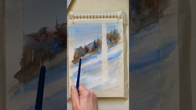 Зима. Свет и тени в акварели. Прямой эфир от 12.01.23 смотреть онлайн