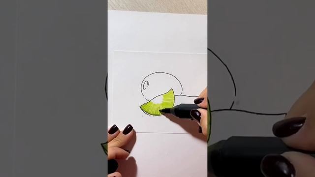 Как нарисовать киви маркерами . Рубрика "как нарисовать" и быстрые зарисовки! смотреть онлайн