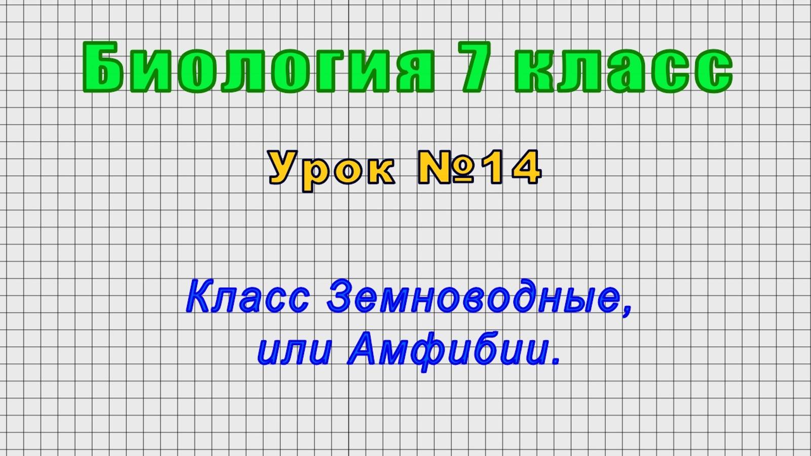 Биология 7 класс (Урок№14 - Класс Земноводные, или Амфибии.) смотреть онлайн