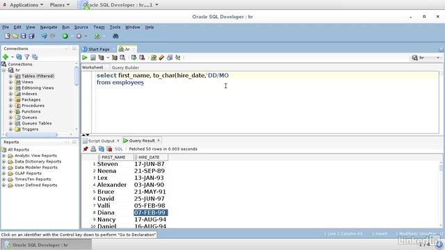 5.9_Using TO_CHAR to format DATE values - 5. String, Number, and Date Functions смотреть онлайн