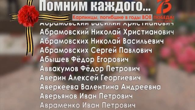 Помним каждого...
