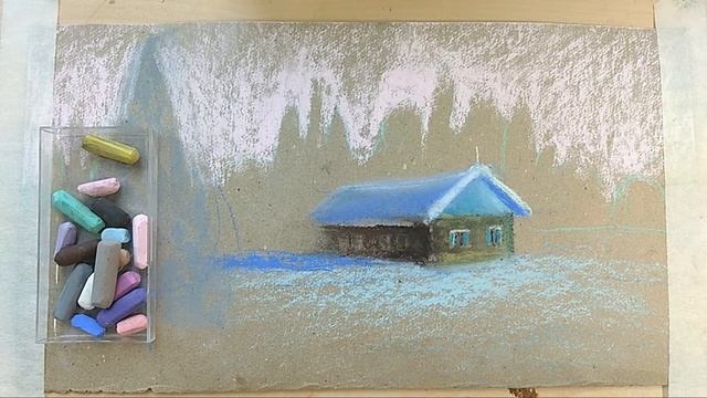 Зимний Пейзаж Пастелью смотреть онлайн