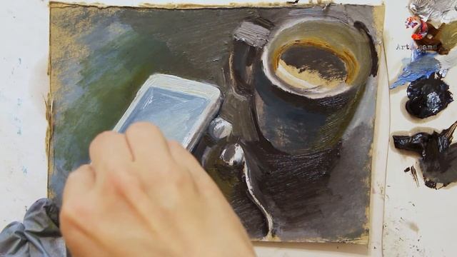 Пишем Натюрморт с наушниками Маслом! смотреть онлайн