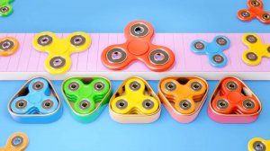 Собираем Спиннеры разноцветные, мультик для детей - учим цвета