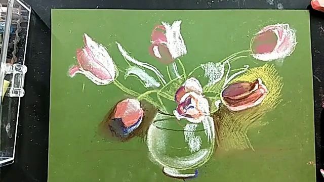 РИСУЕМ ТЮЛЬПАНЫ ПАСТЕЛЬЮ смотреть онлайн