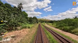 Вид из кабины машиниста, ж/д Витория-Минас (Ноласко - Байшо-Гуанду, Бразилия), HD