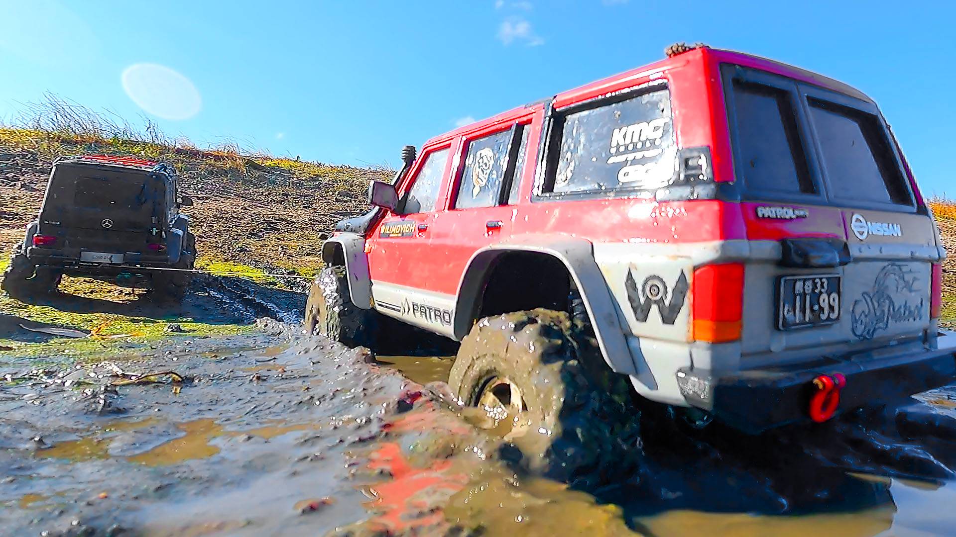 Невероятное RC Путешествие! Nissan Patrol и Mercedes G500 в Экстриме! смотреть онлайн