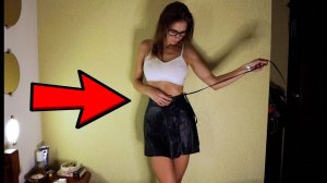 🔞 Try on Haul dress short skirt and transparent Stockings with Tina.