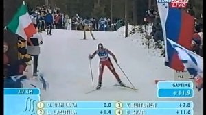 2001 WSC Lahti 10 km M Pursuit KUITUNEN LAZUTINA DANILOVA