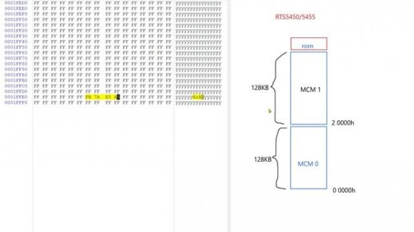 RTS545X ROM/MCM0/MCM1 и CRC32 дампа