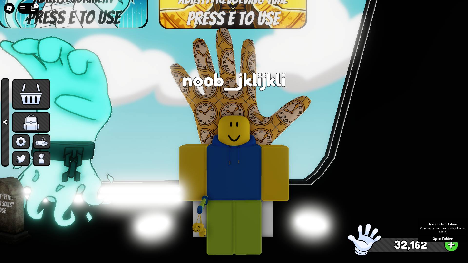 Пытался получить перчатку Clock в Slap Battles