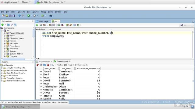 5.6_Using INSTR - 5. String, Number, and Date Functions смотреть онлайн