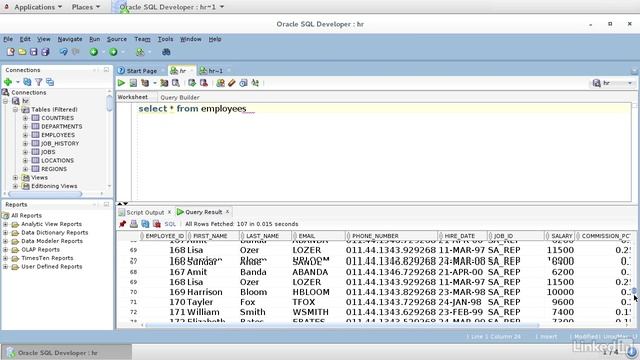 3.7_Viewing query output - 3. Using Oracle SQL Developer смотреть онлайн