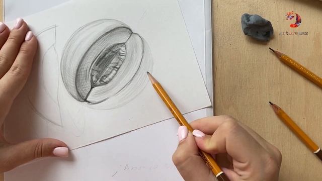 Рисуем Спелую Дыню Простым карандашом за 30 Минут! смотреть онлайн