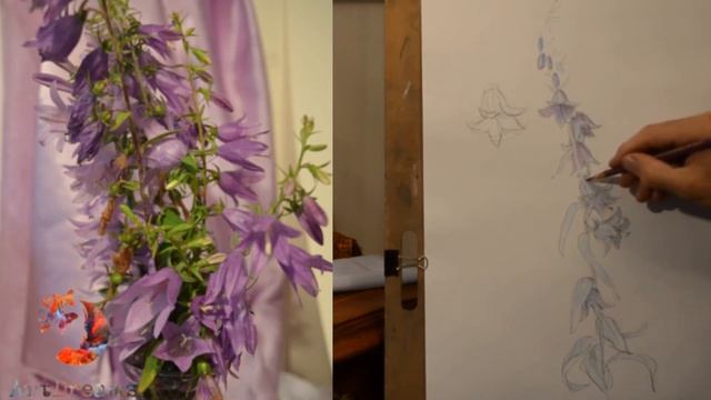 "Колокольчики". Видео-занятие художника Андрея Юдина смотреть онлайн