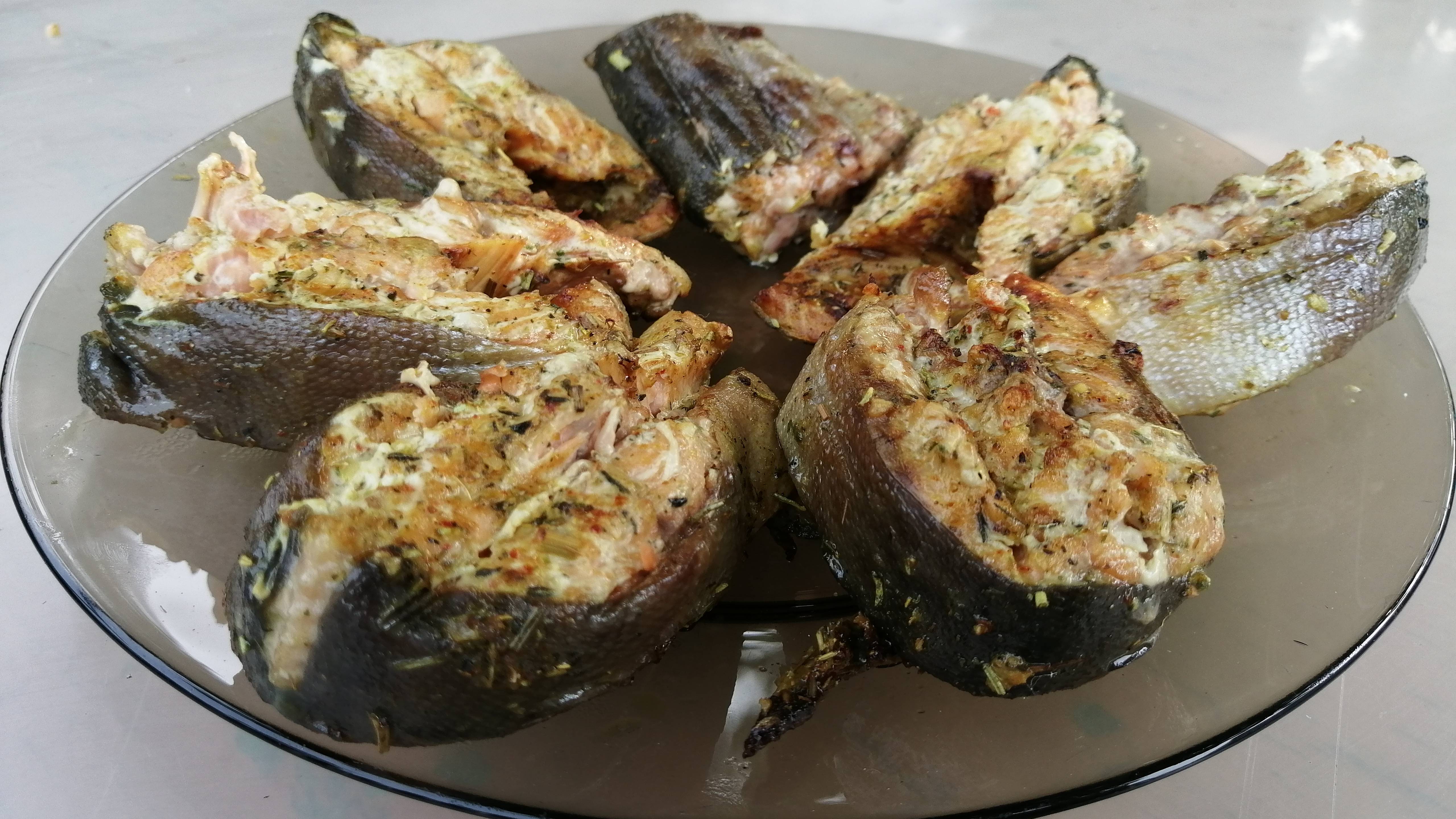 Стейки горбуши на мангале - Salmon Steaks On The Grill