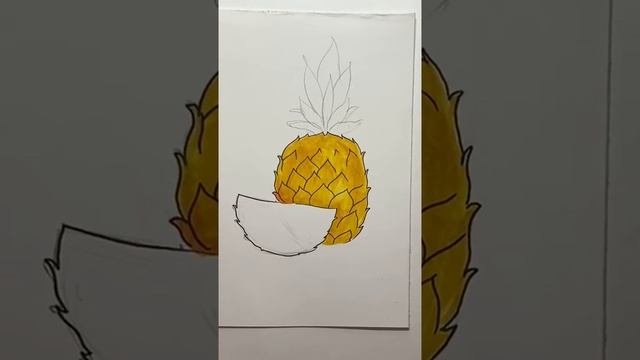 Рисуем сочный ананас в быстрой зарисовке с Марией! смотреть онлайн
