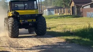 Самодельный вездеход(пробный выезд)