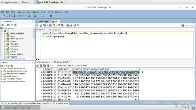 5.16_Using MONTHS_BETWEEN - 5. String, Number, and Date Functions смотреть онлайн