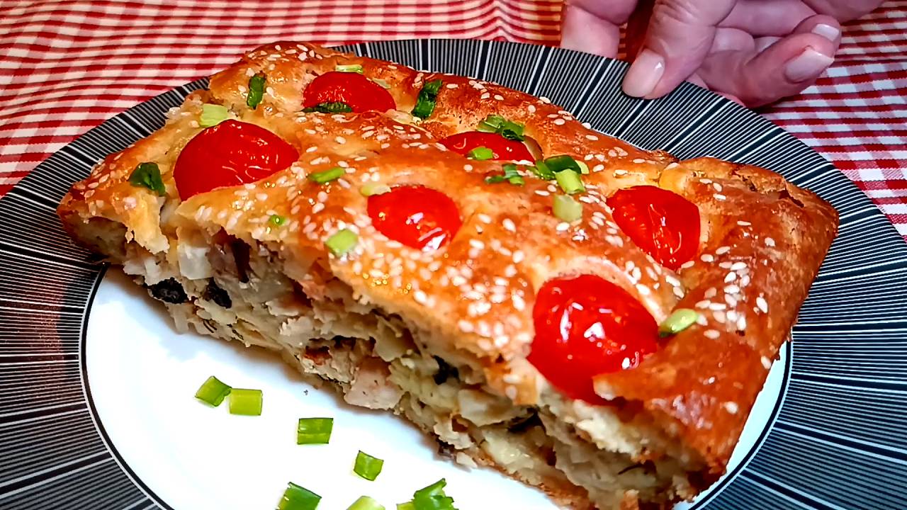 📌 ЗАЛИВНОЙ ПИРОГ с курицей и грибами #сезонконтентаRUTUBE смотреть онлайн