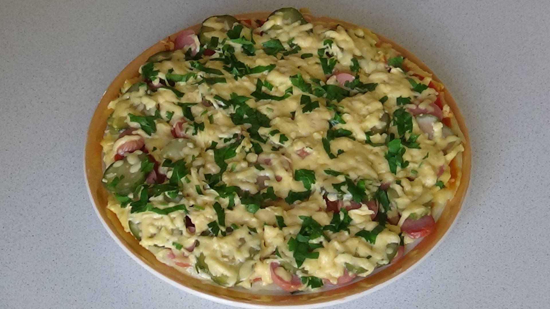 ПИЦЦА НА СКОВОРОДЕ ЗА 5 МИНУТ. Рецепт быстрой пиццы БЕЗ ДУХОВКИ. смотреть онлайн