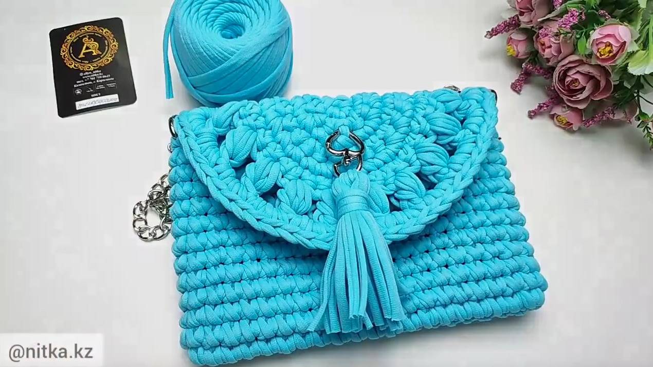 Легкая летняя вязаная сумочка смотреть онлайн