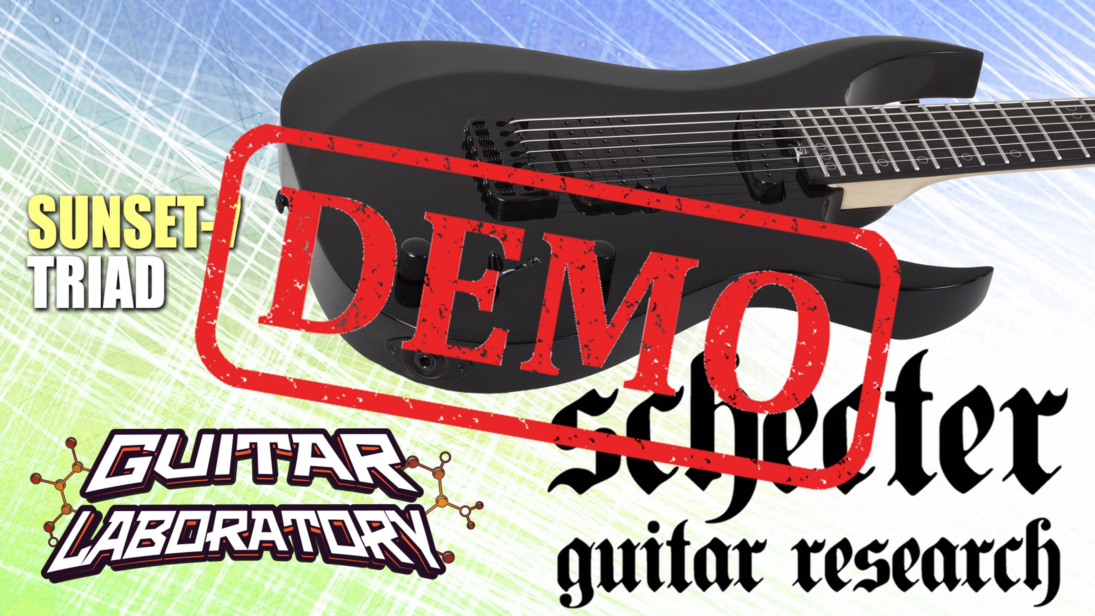 Электрогитара SCHECTER SUNSET-7 TRIAD GLOSS BLACK - демонстрация звучания смотреть онлайн