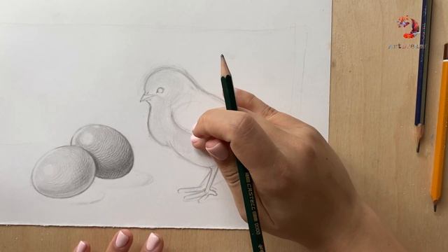 Рисуем цыпленка к празднику Пасха! смотреть онлайн