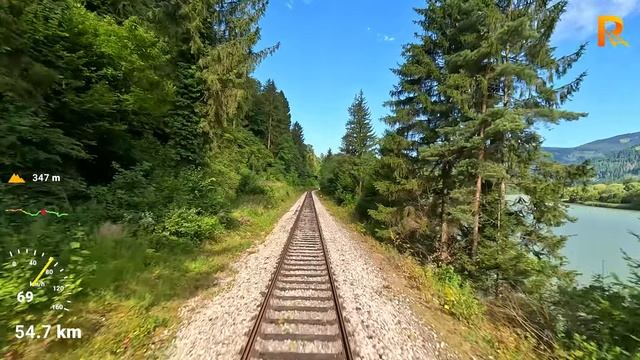 Путешествие на поезде Марибор - Клагенфурт (долина Драва-Словения, Австрия) смотреть онлайн