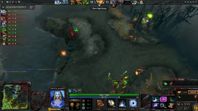 Dota 2 Ability Draft Crystal Maiden Carry 19 KILLS смотреть онлайн