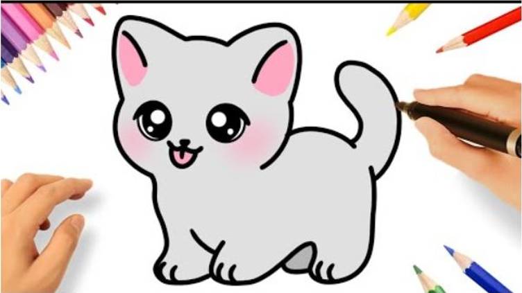 КАК НАРИСОВАТЬ МИЛОГО КОТА ЛЕГКО ПОШАГОВО смотреть онлайн