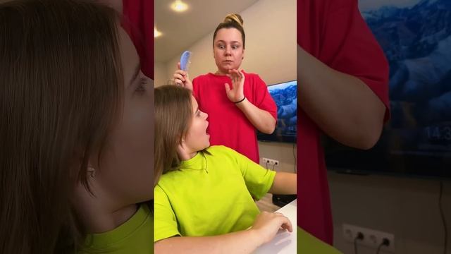 Mom wants to do Lera's hair #shorts #humor #family смотреть онлайн