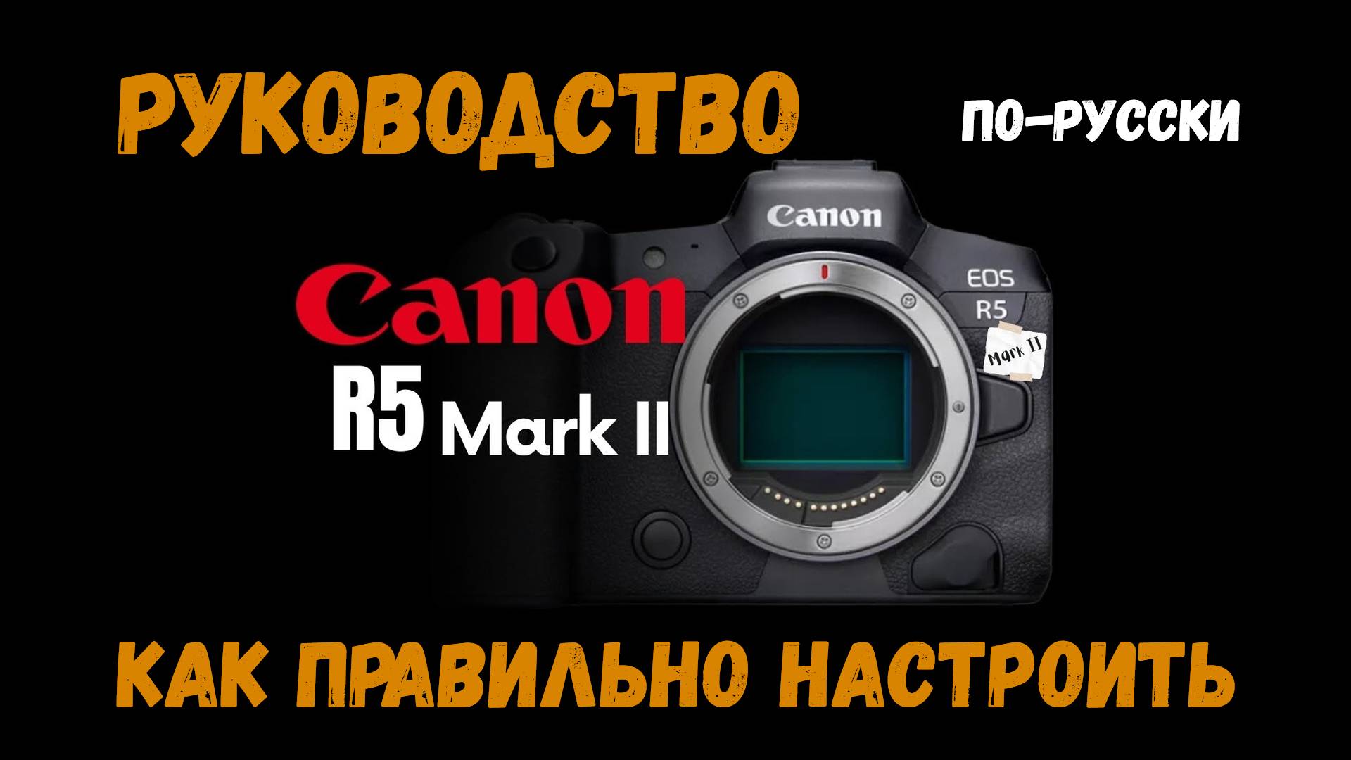 Руководство по настройке Canon EOS R5 Mark II по-русски смотреть онлайн