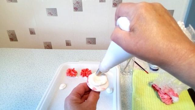 Готовим Юбилейный тортик(крем БЗК). /Preparing An Anniversary Cake(protein Custard).