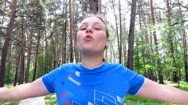 Lera teaches her mother to do morning exercises