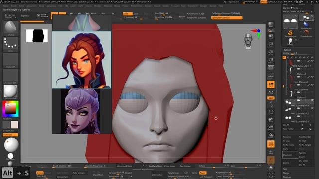 Курс по созданию стилизованного персонажа (ZBrush+Substance+Marmoset) - Урок 12 (веки)