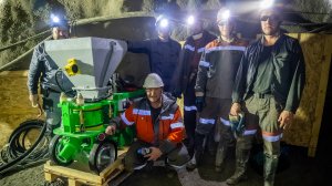 Запуск торкрет установки УТ-2 Евразруда Шерегеш