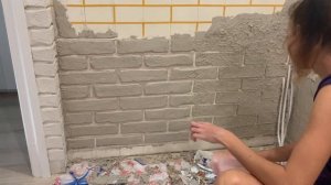Супер находка для имитации кирпича/Бюджетный ремонт прихожей женски руками/Что-то пошло не так…