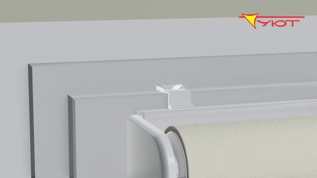 Рулонная штора Мини День_Ночь (На створку, без сверления, с боковой фиксацией)