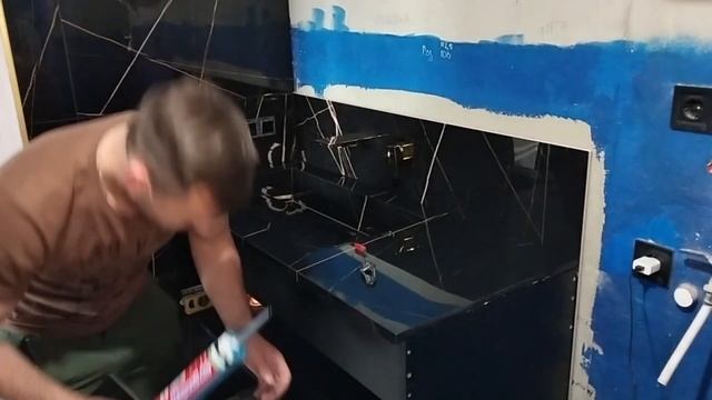 Умивальник ручної роботи із керамограніту 1300мм*550мм. Частина 2.#умывальник #умывальникизплитки смотреть онлайн