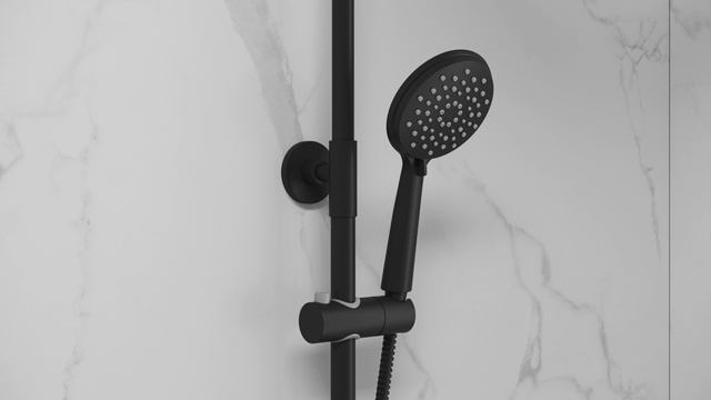 Душевая система LARA с изливом черный (Арт. 68144) смотреть онлайн