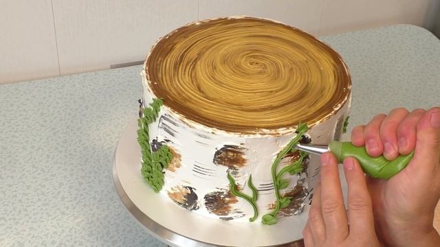 Торт Пенёк берёзовый(крем БЗК). /Cake Birch Stump(protein Custard).