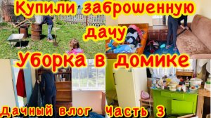 УБОРКА ДАЧНОГО ДОМИКА/КУПИЛА ЗАБРОШЕННУЮ ДАЧУ/ДАЧНЫЙ ВЛОГ/ДАЧНЫЙ СЕЗОН ОТКРЫТ