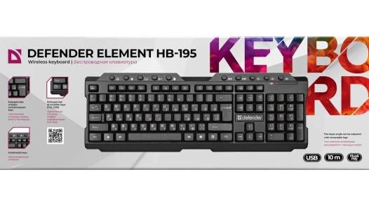 Обзор на Беспроводную клавиатуру Defender Element HB-195. смотреть онлайн