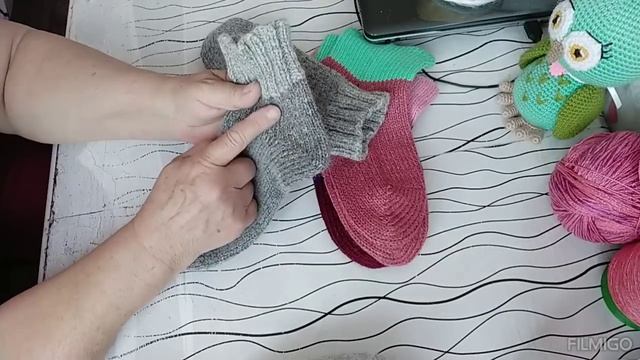 И снова у меня шаль ,носки и пряжа для носок . смотреть онлайн