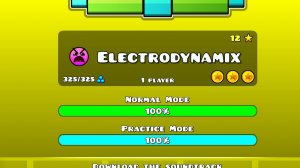 полное прохождение с первой попытки Electrodynamics на три монеты geometry dash