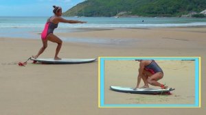 Сёрфинг, как встать на доску.